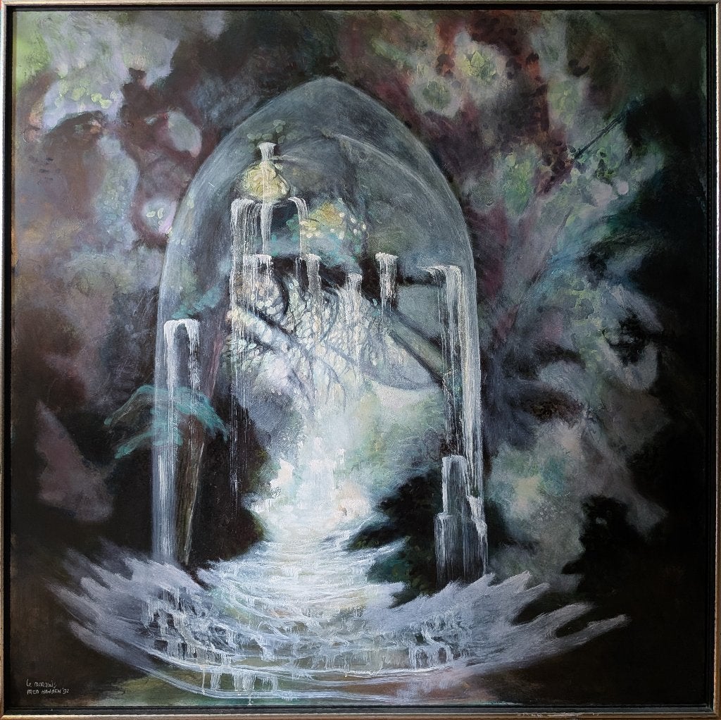 Fred Hansen - None, Hout, Handgeschilderd, Olieverf, Landschap