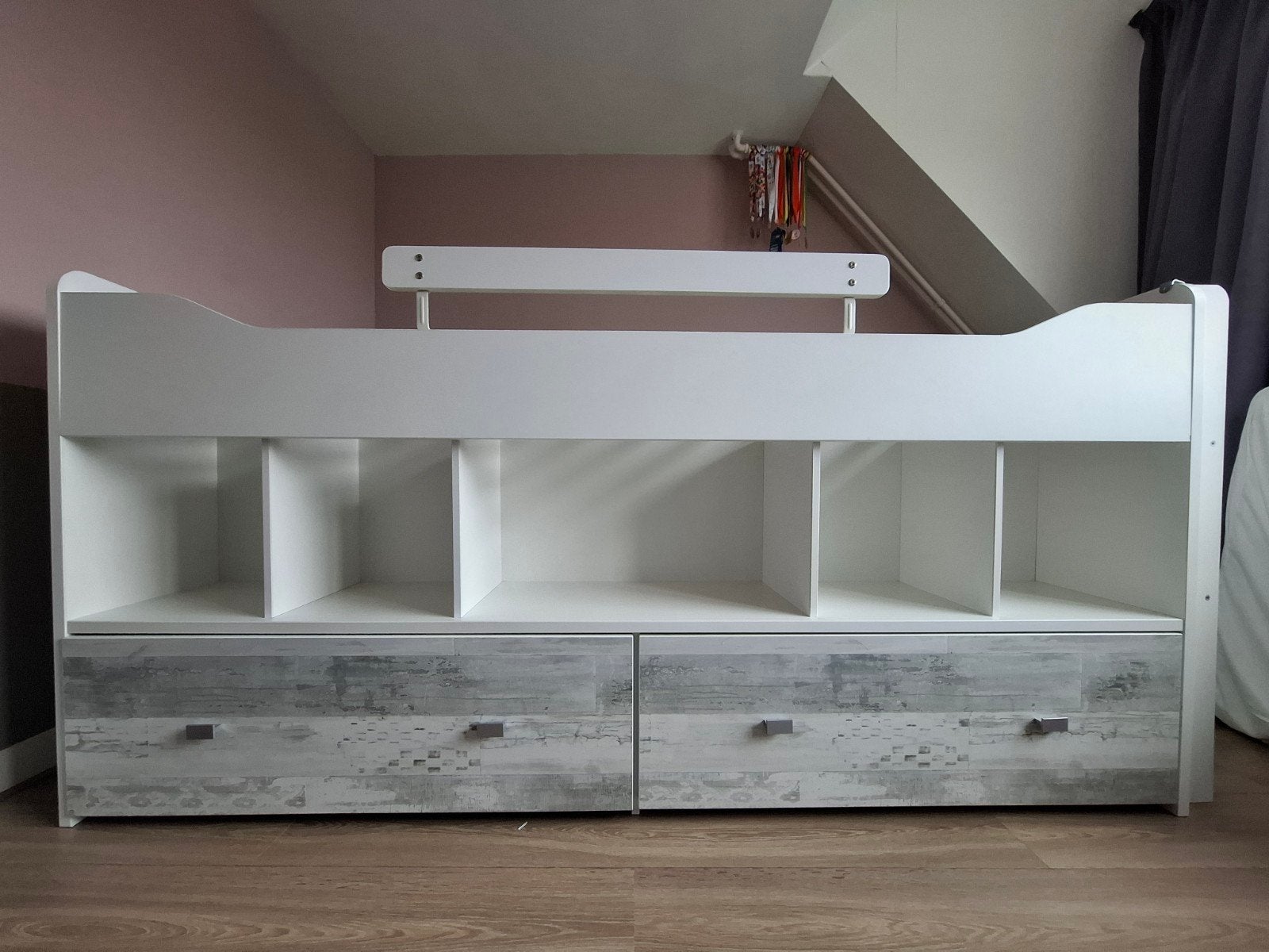 Kinderbed 90x200 met lades en opbergruimte + trapje, Huis en Inrichting, Ophalen of Verzenden