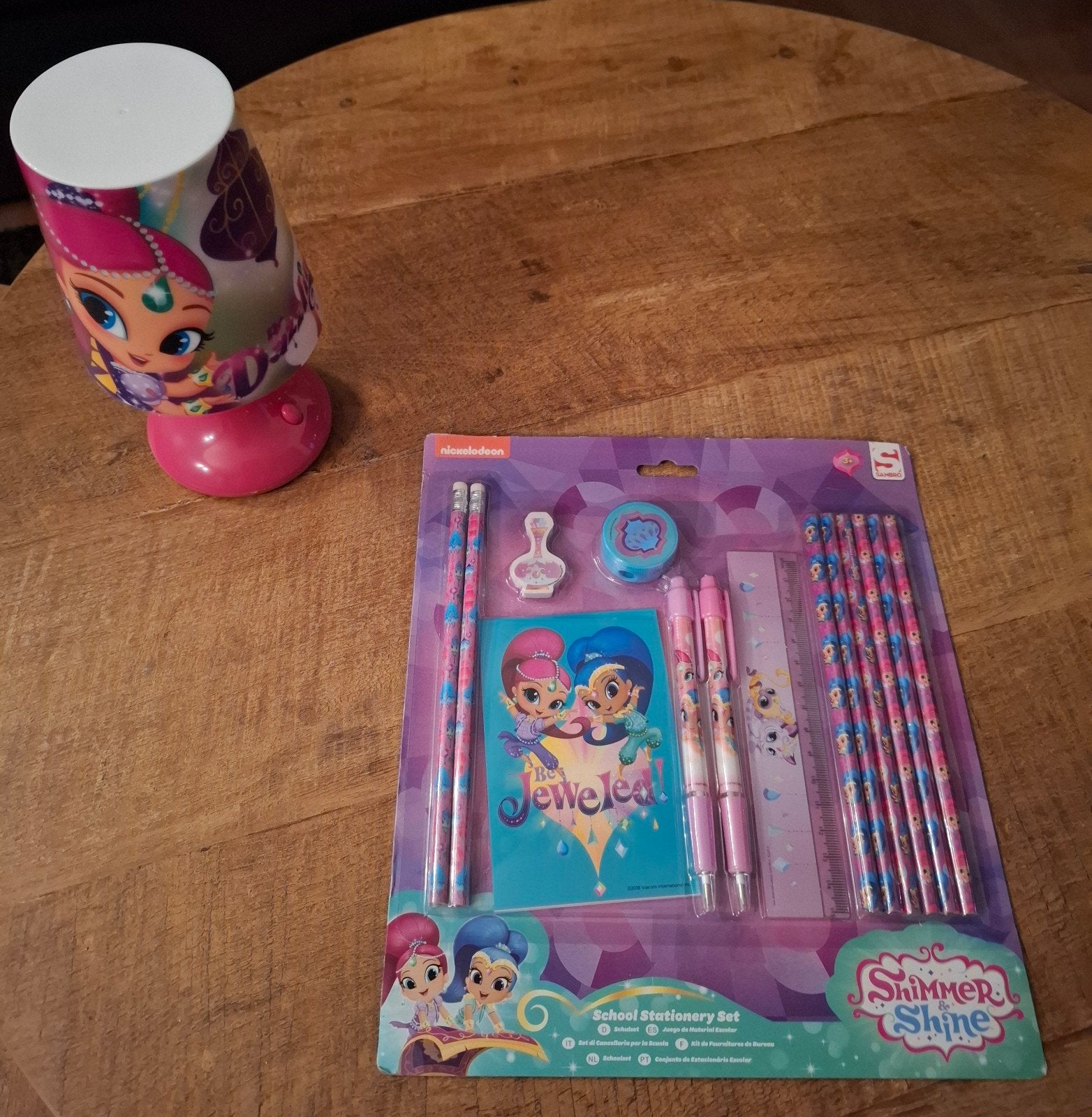 Shimmer and Shine pakket: lampje en schrijfgerei, Ophalen of Verzenden, Nieuw, Meisje