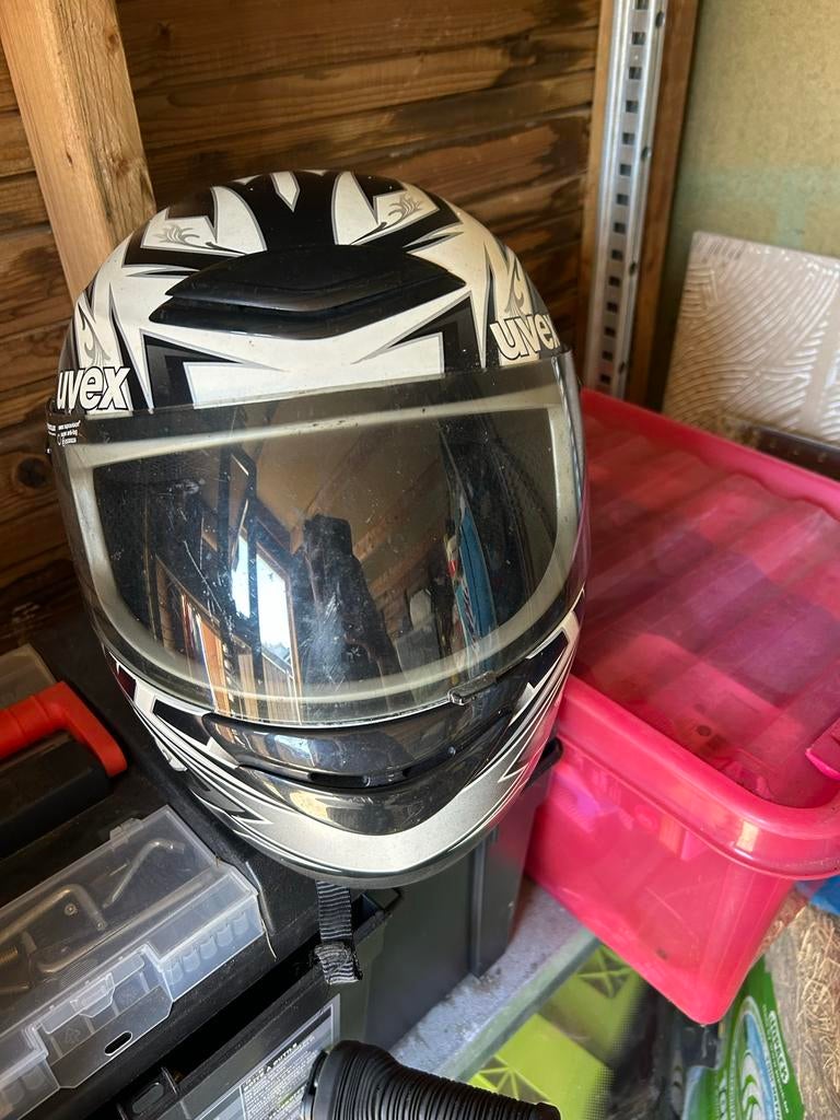 Uvex Integraalhelm - Zwart/Wit Design maat M, Motoren, Kleding | Motorhelmen, Overige merken, Heren, Ophalen of Verzenden, Integraalhelm