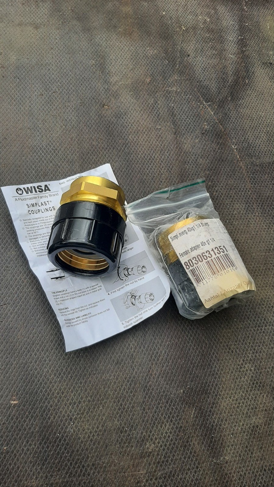 Nieuwe Wisa Simplast Koppeling - Female Adapter 40 x 1¼", Doe-het-zelf en Verbouw, Ophalen of Verzenden, Nieuw