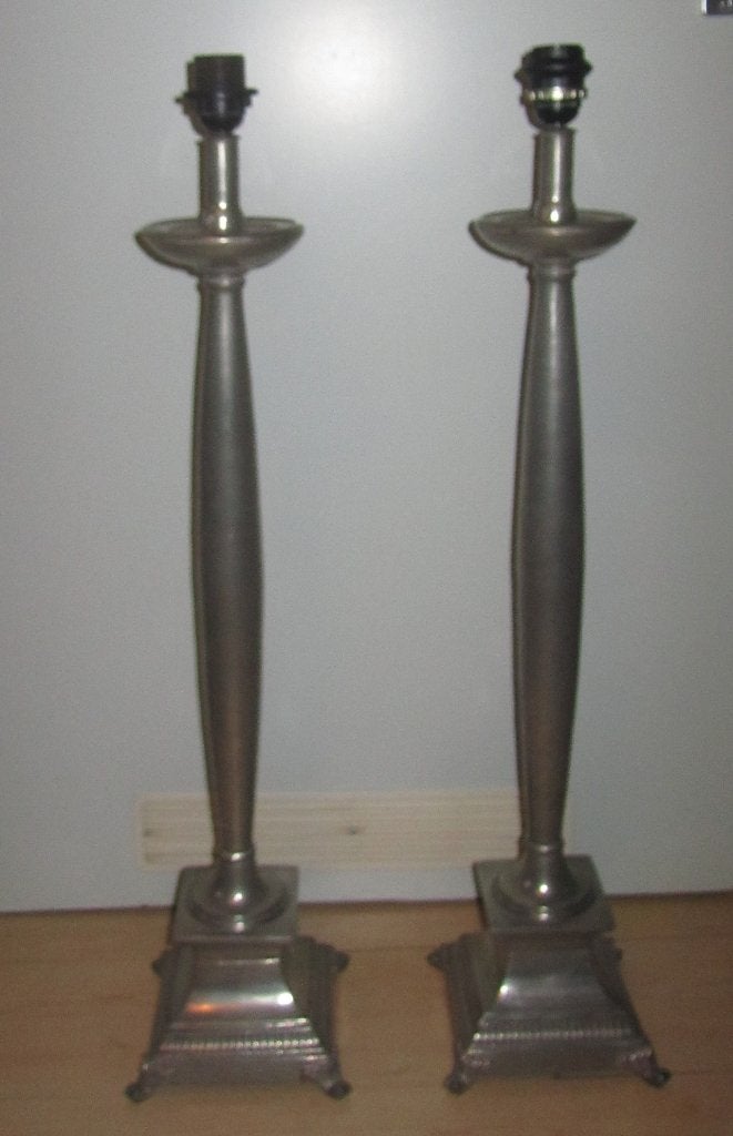 Vintage lampvoet; tin, Ophalen of Verzenden