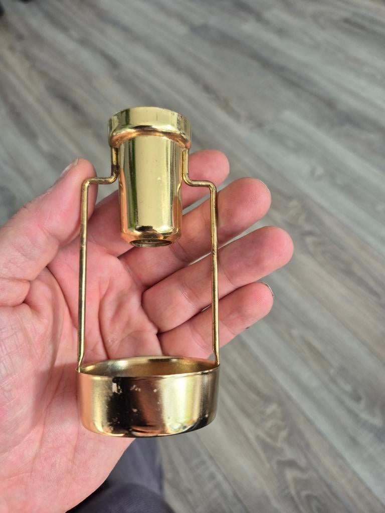 Goud gekleurde kandelaar, Ophalen of Verzenden