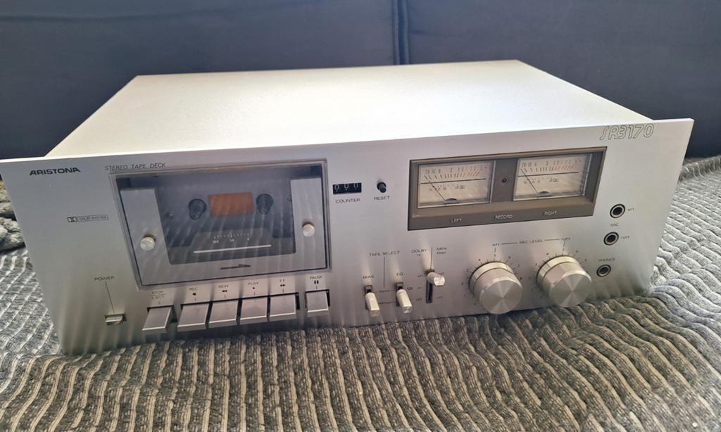 Vintage Aristona SR3170 tapedeck - aluminium, Ophalen of Verzenden, Enkel, Overige merken, Tape counter