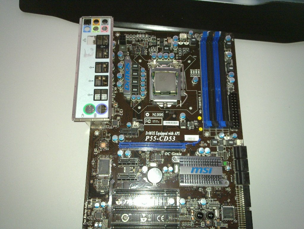 MSI P55-CD53 moederbord met Core i7 processor, Computers en Software, Moederborden, Ophalen, LGA 1156, Refurbished, DDR3