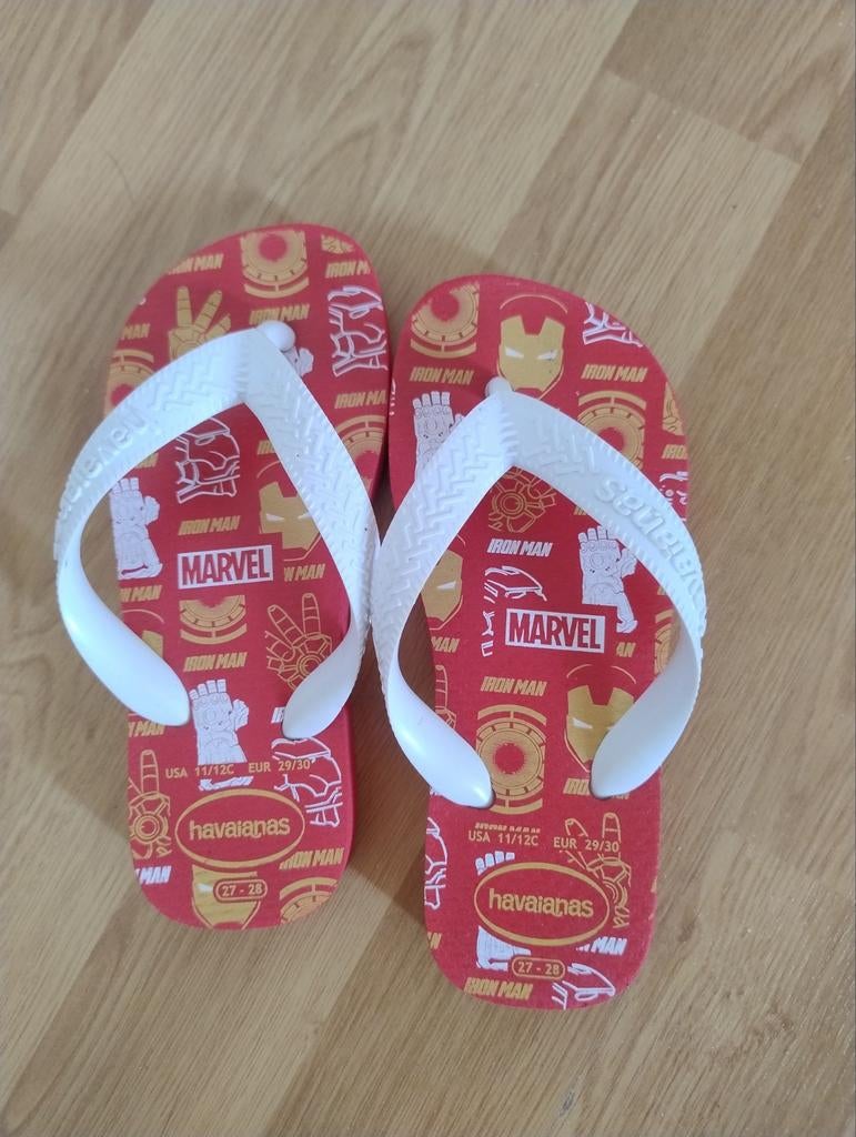 Havaianas Iron Man slippers maat 27-28 (EU 29/30) z.g.a.n., Kinderen en Baby's, Kinderkleding | Schoenen en Sokken, Schoenen, Ophalen of Verzenden