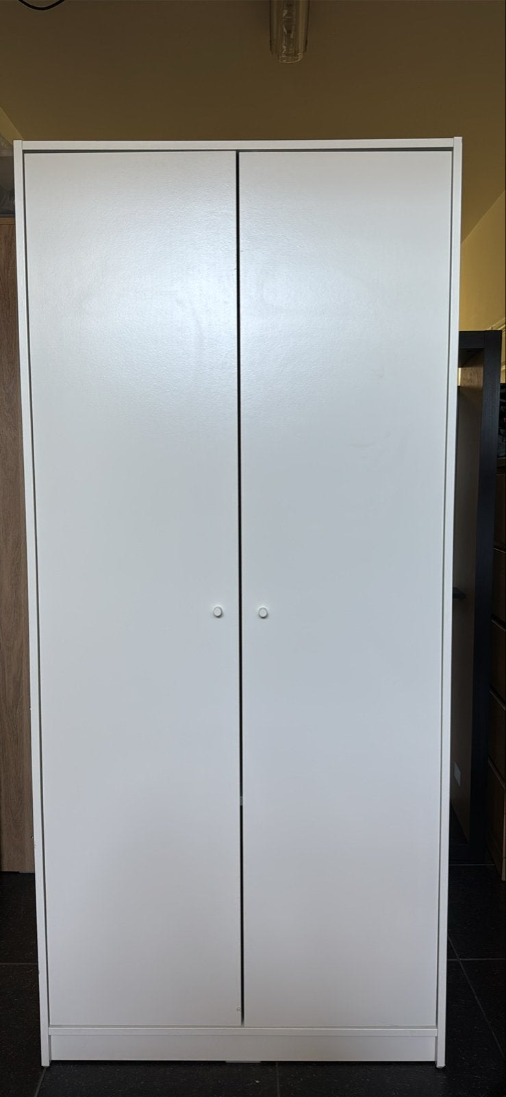 KLEPPSTAD Kledingkast met 2 deuren, wit, 79x55x176 cm, Zo goed als nieuw, 150 tot 200 cm, Overige houtsoorten, 50 tot 100 cm