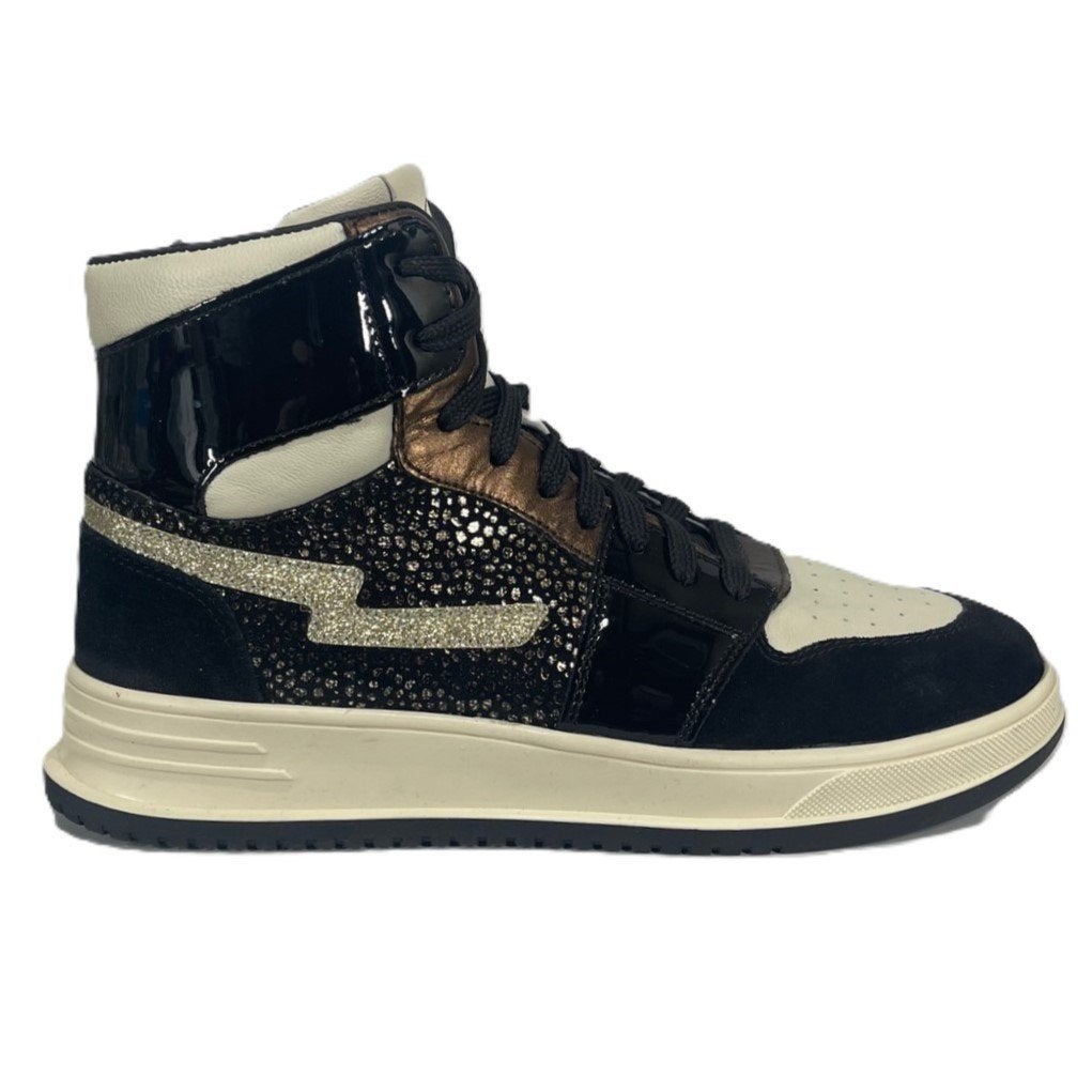 GATTINO maat 37 lerensneaker zwart/beige - gratis verzenden, Gattino, Elzenweg 19 Waalwijk, Gattino, Schoenen