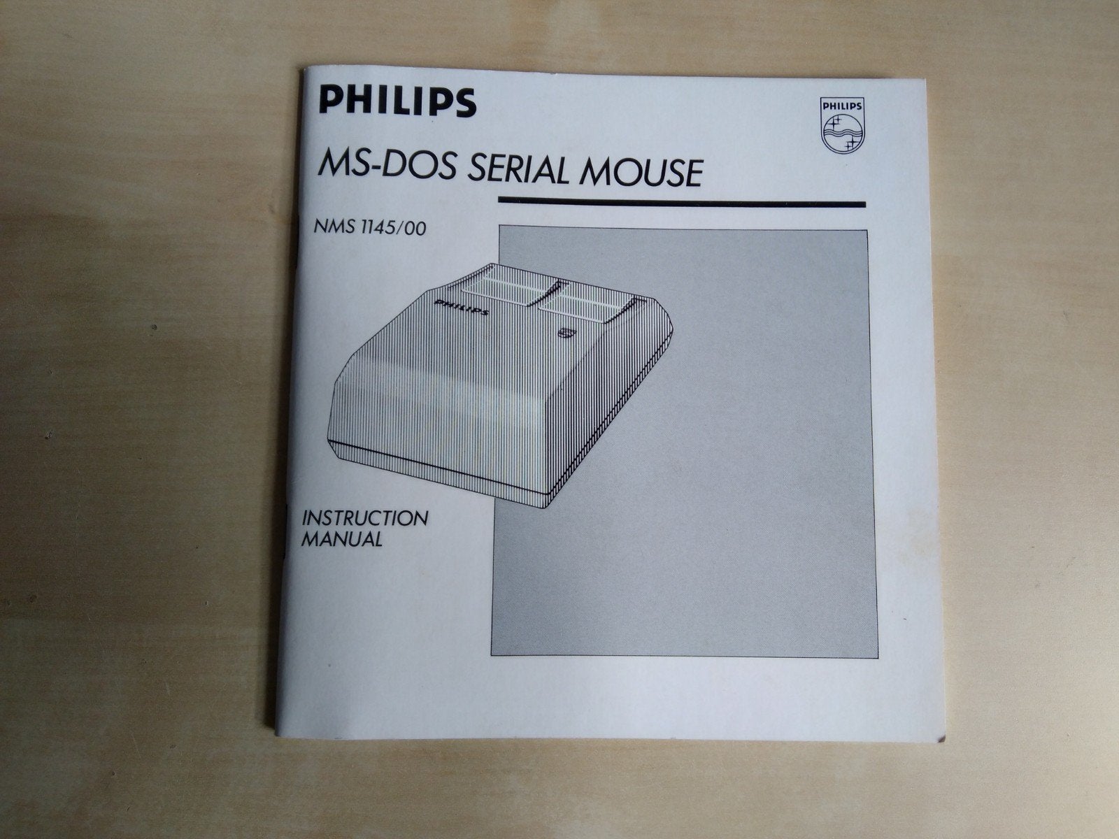 Philips NMS 1145/00 MS-DOS Seriële Muis - Handleiding, Ophalen of Verzenden, Zo goed als nieuw, Bedraad, Muis