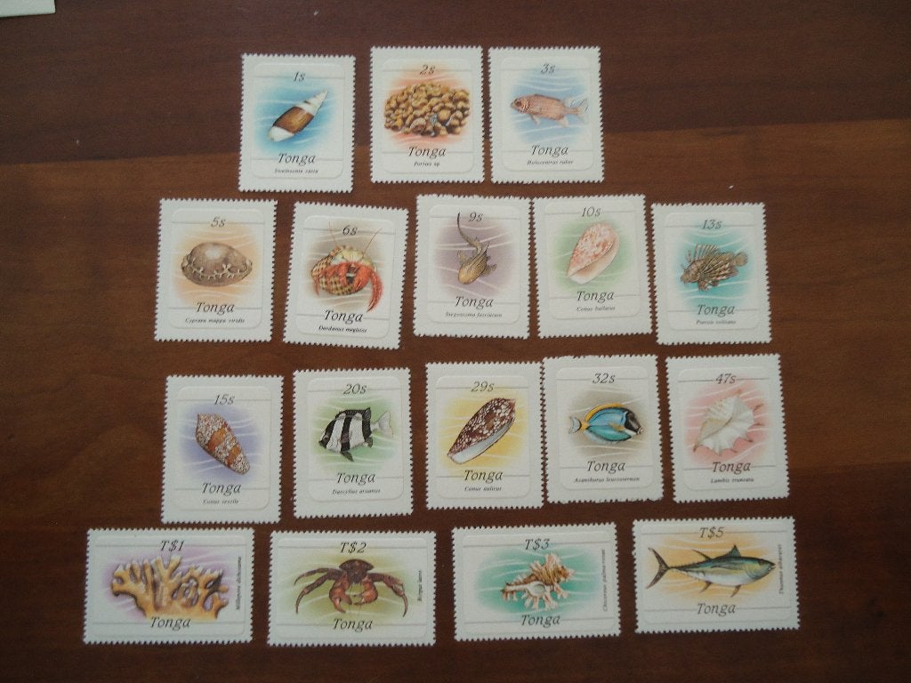 Zeedieren Tonga 1984, mi. 873-89 postfris, Ophalen of Verzenden, Postfris, Dier of Natuur