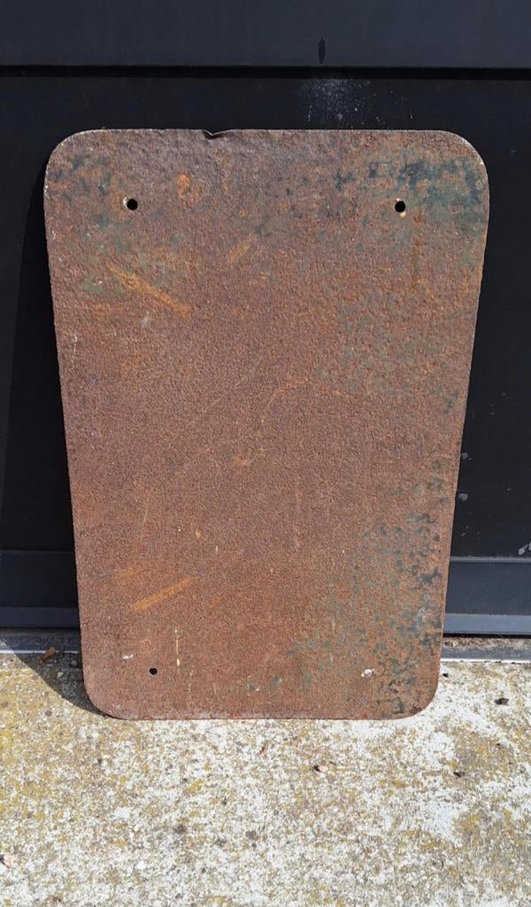 Oud emaille bord, School / Ecole, stoere decoratie😎, Ophalen of Verzenden