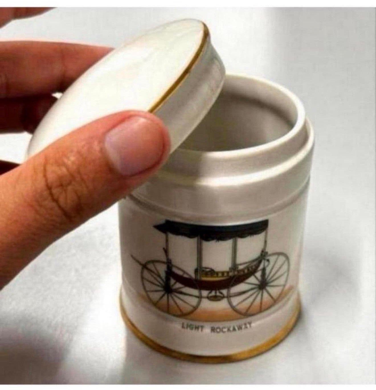 Koets antiek servies pot potje Pernot Paris Porselein wit, Ophalen of Verzenden