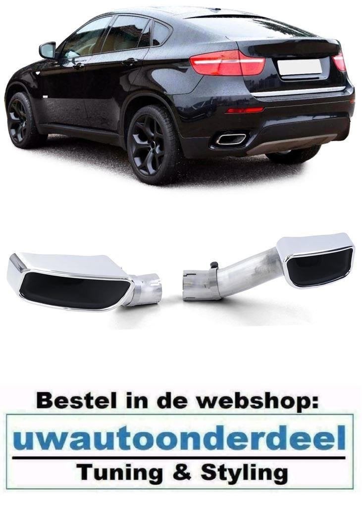 Uitlaat Sierstuk Chrome RVS Geschikt voor BMW X6 E71