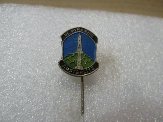 Vintage Speldje 'De Pyramide Austerlitz', Ophalen of Verzenden, Gebruikt, Stad of Land, Speldje of Pin