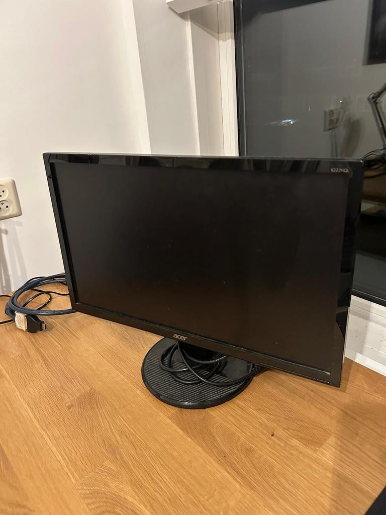 Acer K222HQL 21.5 inch Full HD Monitor, Ophalen, Gebruikt, Kantelbaar, Full HD