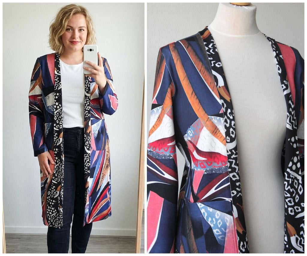 Lizzy Coco - prachtig lang vest - meerkleurig - maat L, Maat 42/44 (L), Meerkleurig, Verzenden, Lizzy & Coco