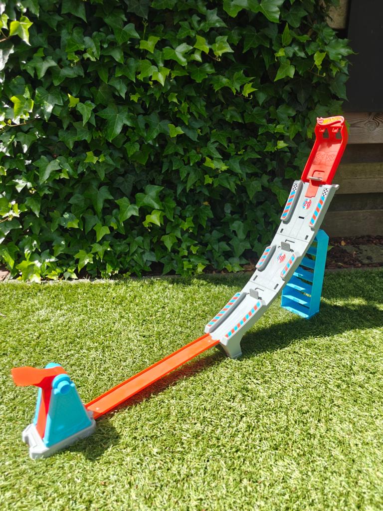 Hot Wheels Racebaan met Lanceerplatform, Ophalen of Verzenden, Zo goed als nieuw, Handmatig, Hot Wheels