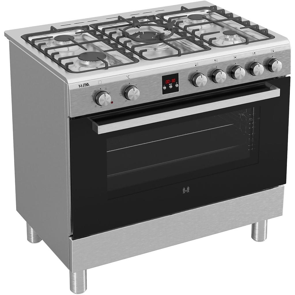 ETNA FG190RVS Vrijstaand Gasfornuis - 40% KORTING, Ophalen, -, 60 cm of meer, -