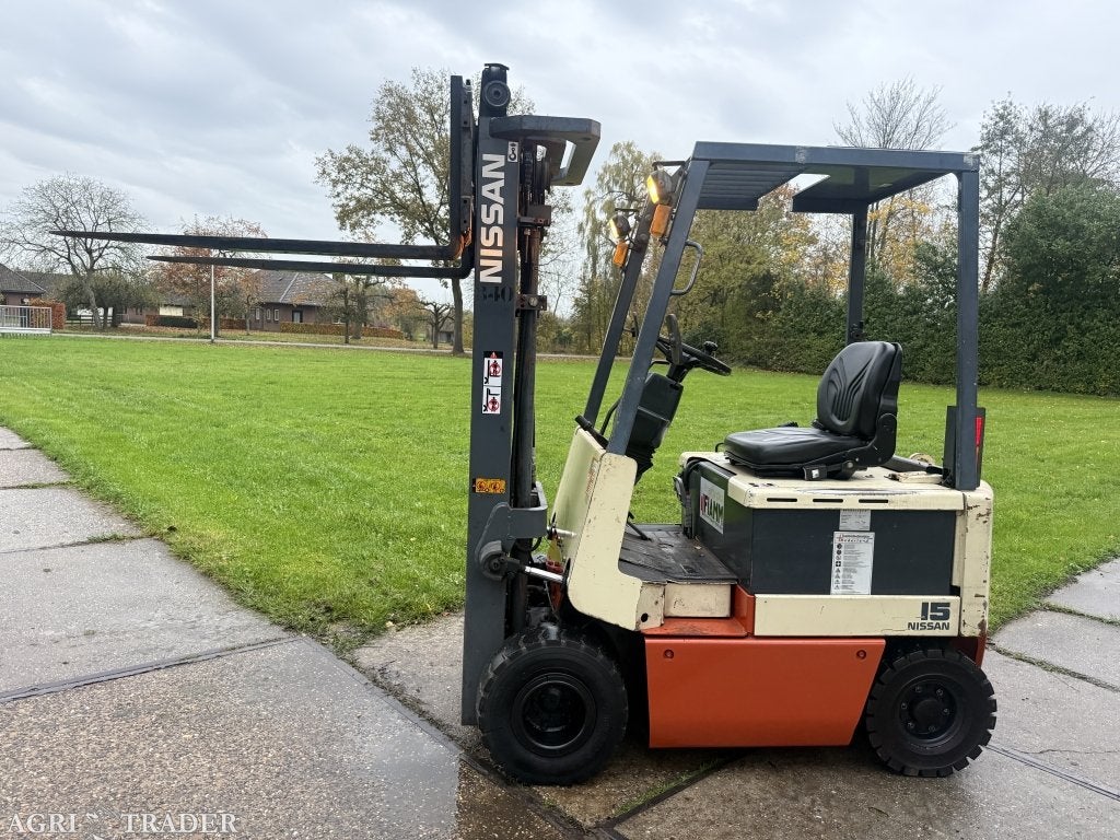 Nissan 1500KG elektrisch triplo mast + nieuwe keuring / beur, Info@vanbeurdenheftrucks.nl, Heftruck, Ophalen of Verzenden, 1000 tot 2000 kg