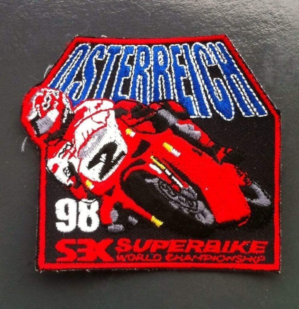 SBK superbike 1998 osterreich patch badge opnaai embleem, Ophalen of Verzenden, Nieuw, Motoren