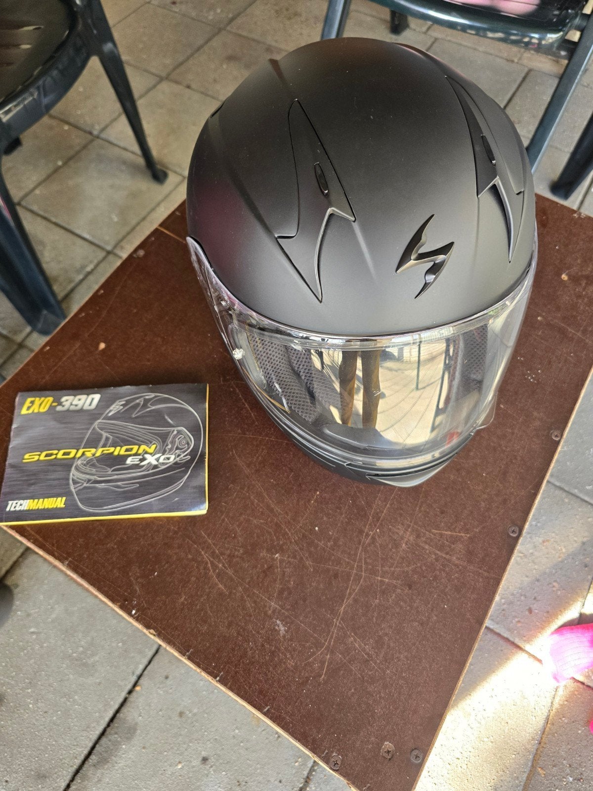 Scorpion EXO-390 motorhelm - zonder krassen Maat L 60 cm, Integraalhelm, L, Tweedehands, Ophalen