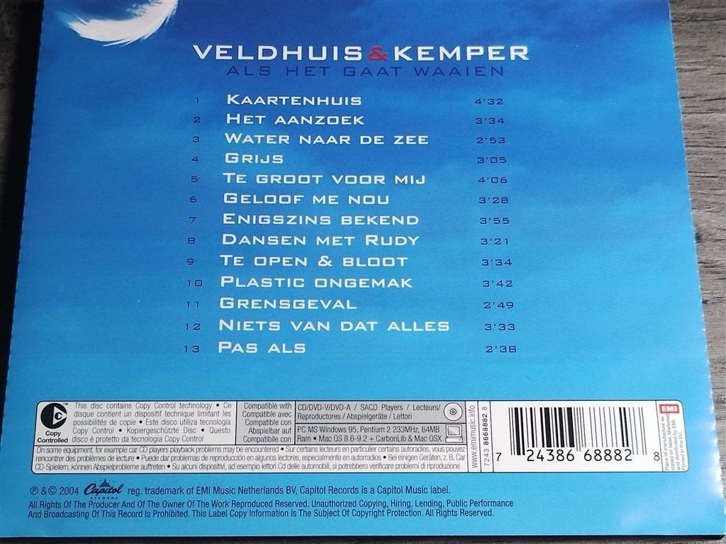 Veldhuis & Kemper - Als Het Gaat Waaien, Ophalen of Verzenden, Zo goed als nieuw, Levenslied of Smartlap