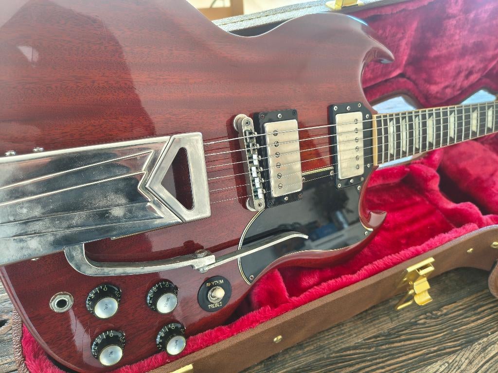 2023 Gibson SG Standard '61 Sideways Vibrola AGED!, Muziek en Instrumenten, Ophalen of Verzenden, Zo goed als nieuw, Solid body
