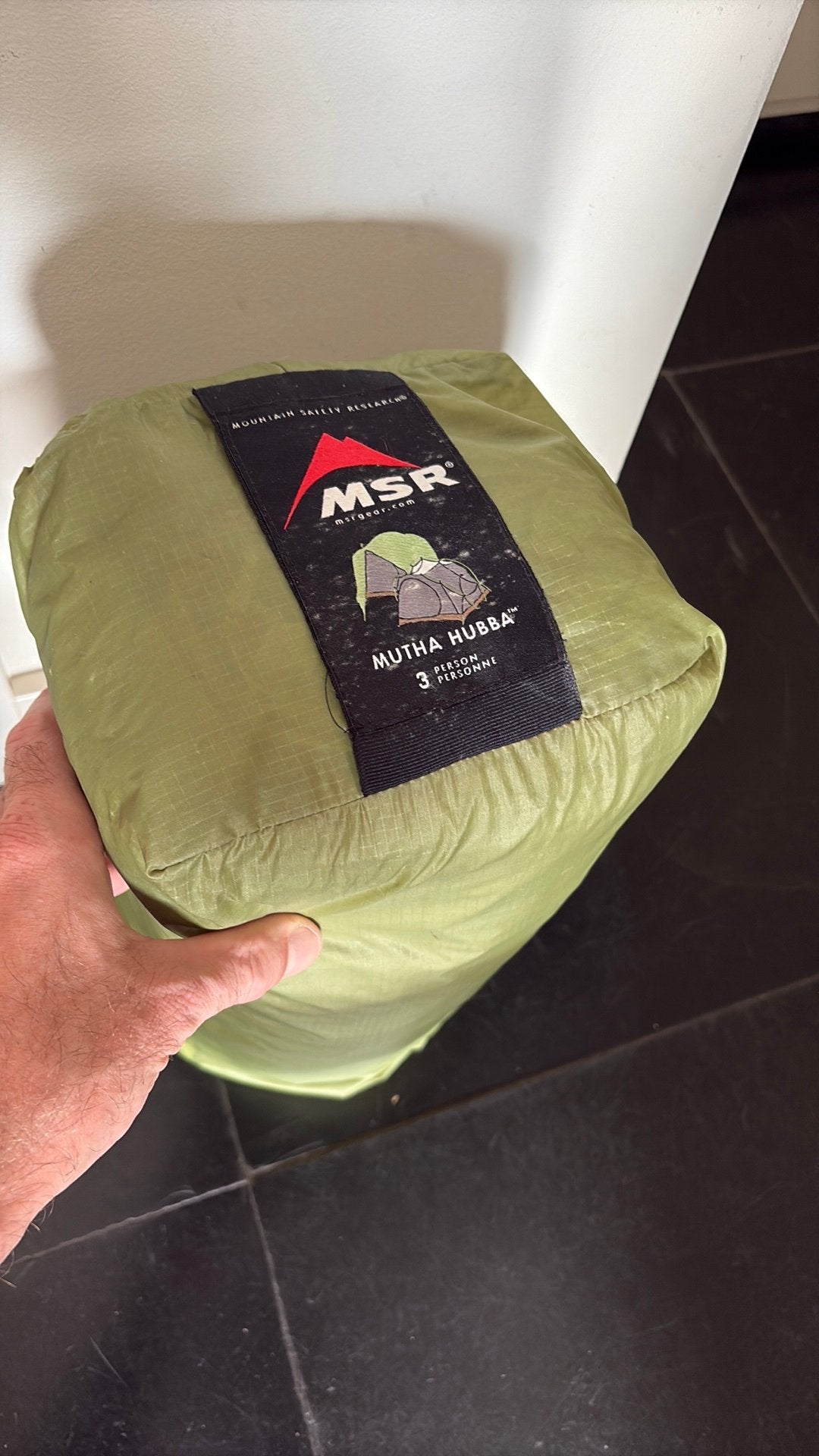 MSR Mutha Hubba 3 lichtgewicht tent groen, Ophalen of Verzenden, Zo goed als nieuw, Tot en met 2