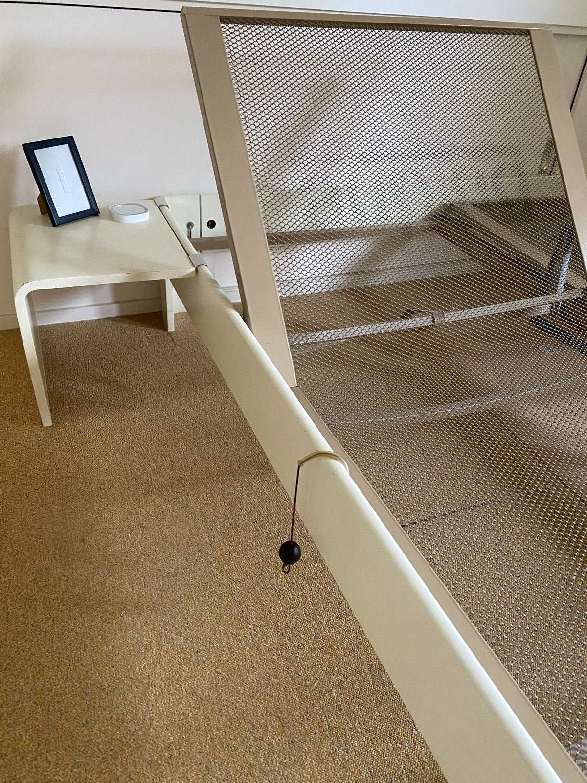 Auping auronde bed verstelbare spiraalbodems evt + tafeltjes, Ophalen, Wit, Tweepersoons, 180 cm