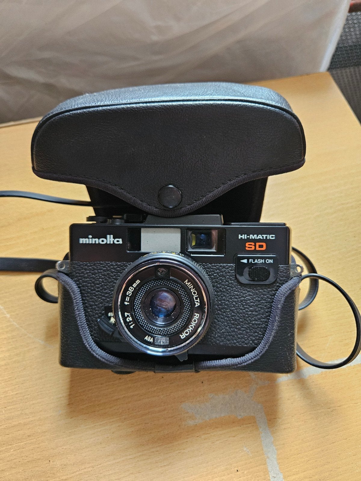 Minolta Hi-Matic SD Compact Camera met Rokkor Lens, Audio, Tv en Foto, Ophalen, Gebruikt, Compact, Minolta