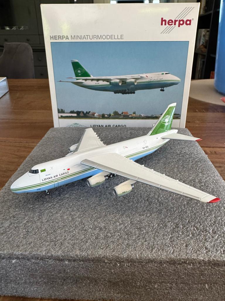 Herpa 1/400 Libyan Air Cargo Antonov An-124 Nieuw in doos, Hobby en Vrije tijd, Modelbouw | Vliegtuigen en Helikopters, Overige merken