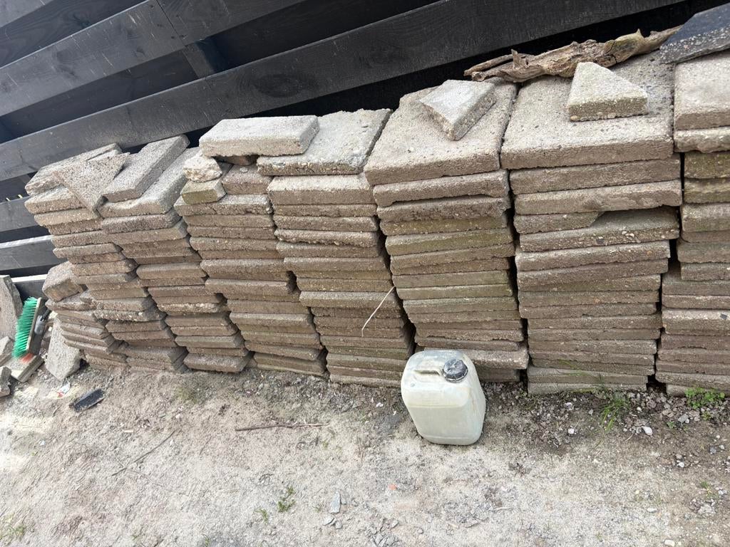 Partij 30x30 tegels, Tuin en Terras, Ophalen, Gebruikt, Beton, Terrastegels