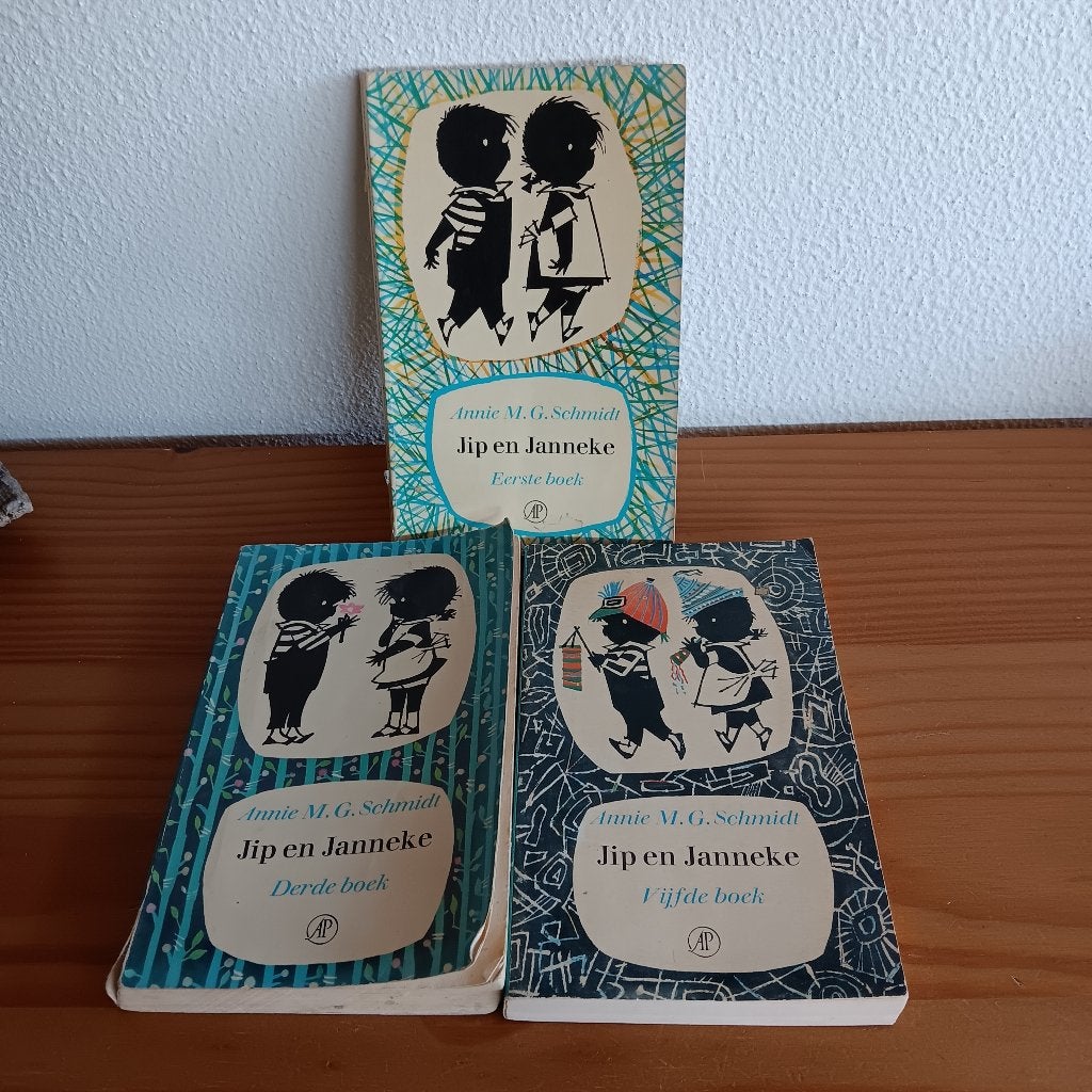 Jip en Janneke boeken - uit de oude doos- (3 stuks), Gelezen, Annie M.G. Schmidt, Fictie algemeen, Ophalen of Verzenden