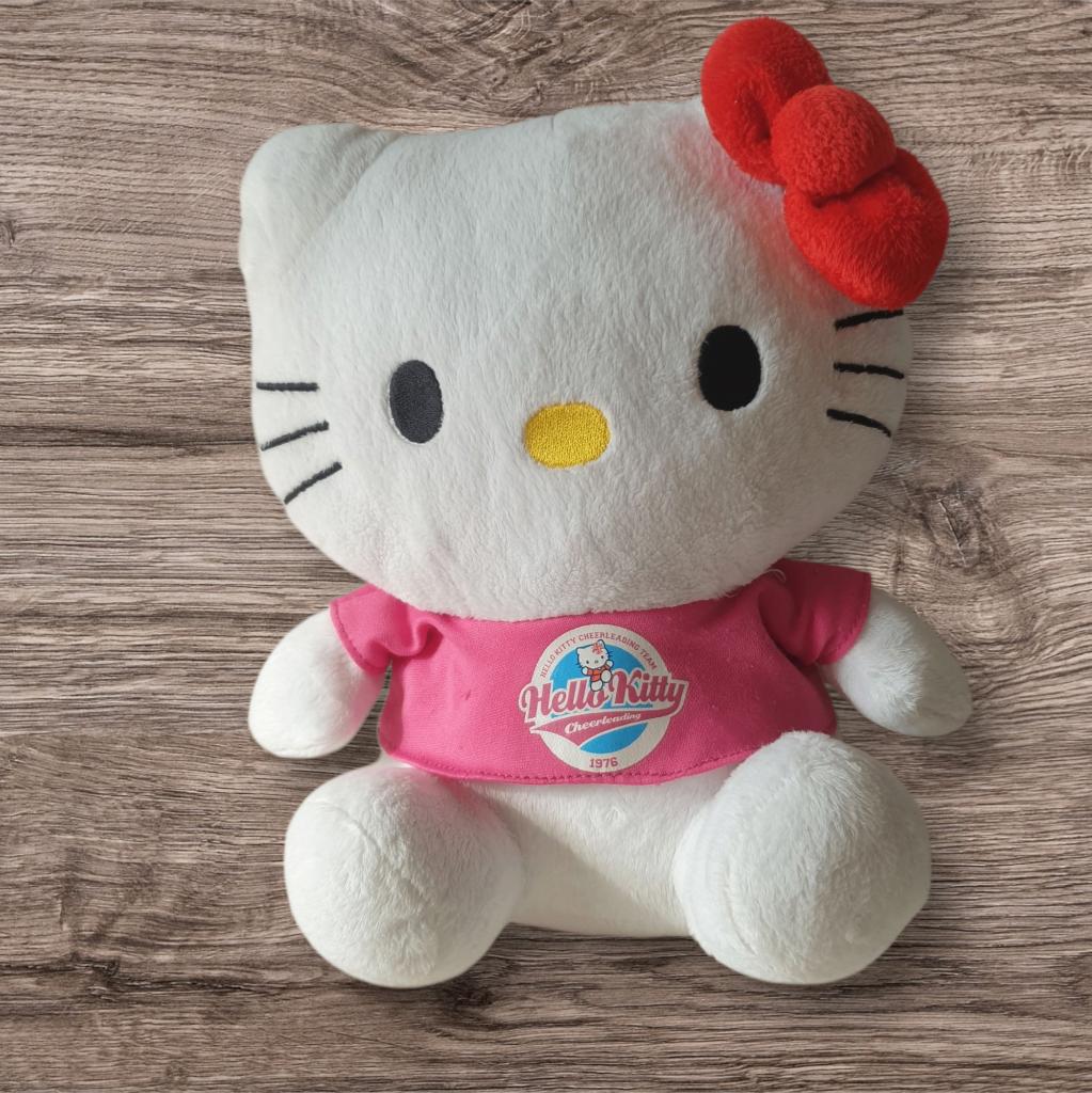 Hello Kitty knuffel roze cheerleading shirt 25 cm 1003, Gebruikt, Hello Kitty, -, -