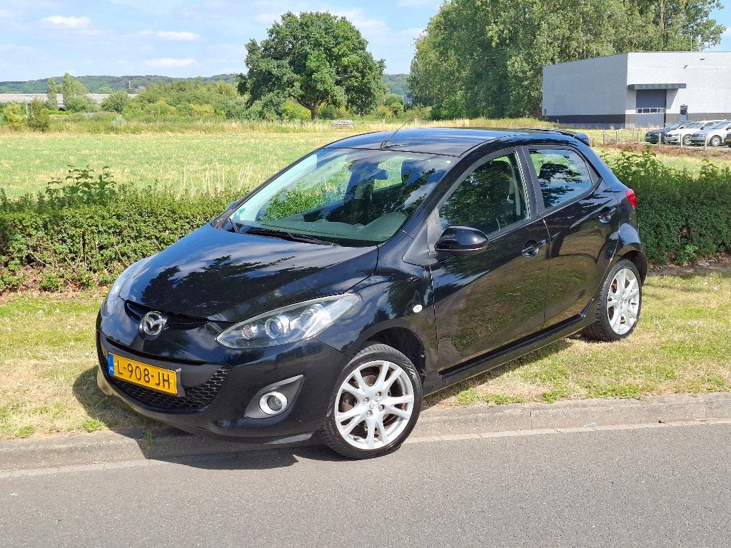 Mazda 2 GT bj 2010 Airco Sportvelgen Stoelverw 5DRS Mooi!, Voorwielaandrijving, Stof, 4 cilinders, Zwart