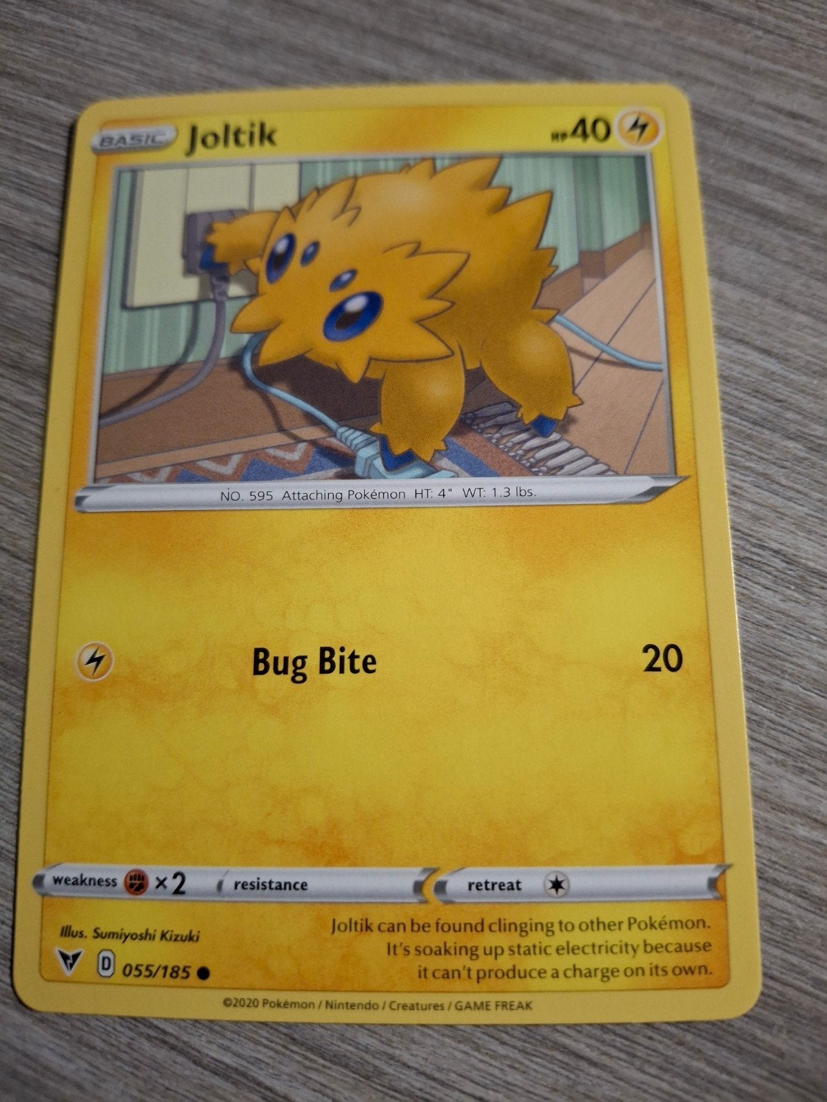 Joltik Pokémon kaart - D 055/185, Ophalen of Verzenden, Zo goed als nieuw, Losse kaart