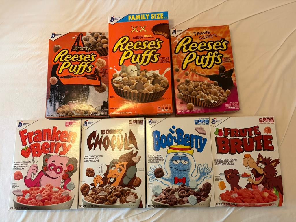 Kaws, Travis Scott, Lil Yachty Reeses Puffs, Verzenden, Zo goed als nieuw
