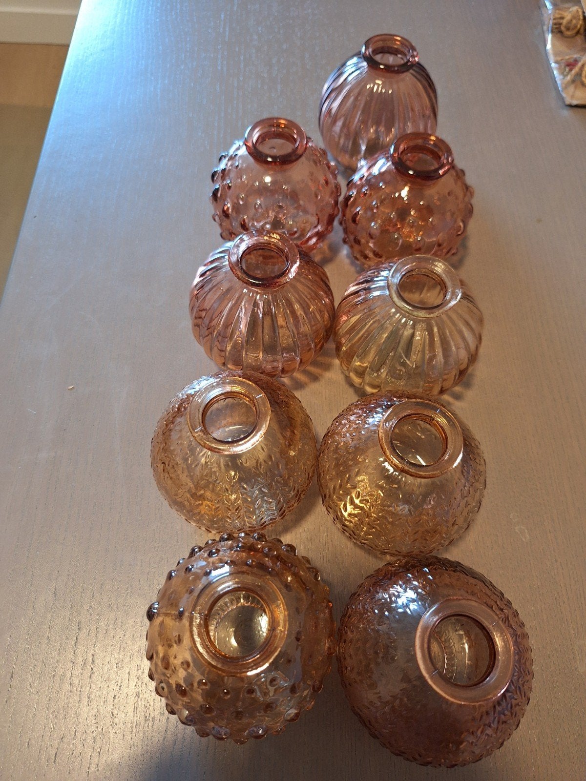 9 Nieuwe Vaasjes voor Bruiloft Decoratie, Bruin, Met patroon/structuur, Nieuw, Ophalen of Verzenden