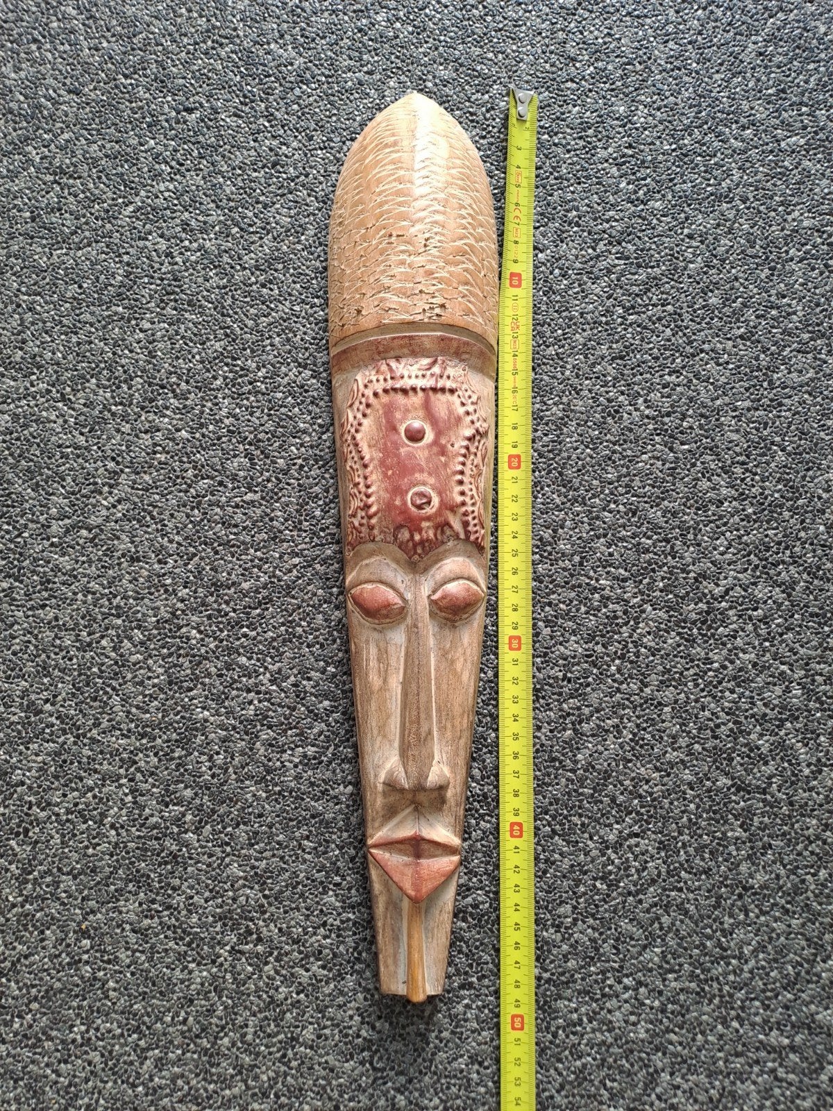 Decoratief Afrikaans Masker - Handgesneden Hout, Hout, Gesneden, Bruin, Afrika