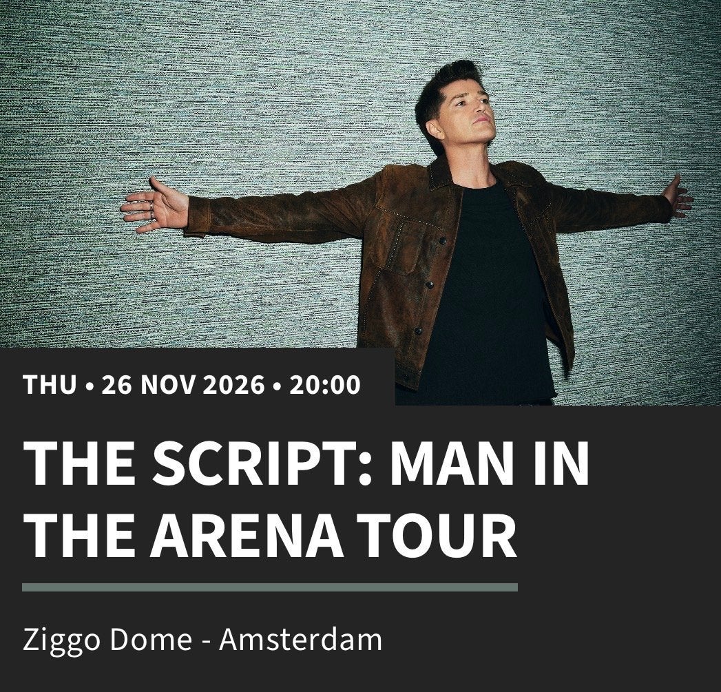 Concert - The Script - 26 Nov 2026 - zitplekken, Drie personen of meer, November