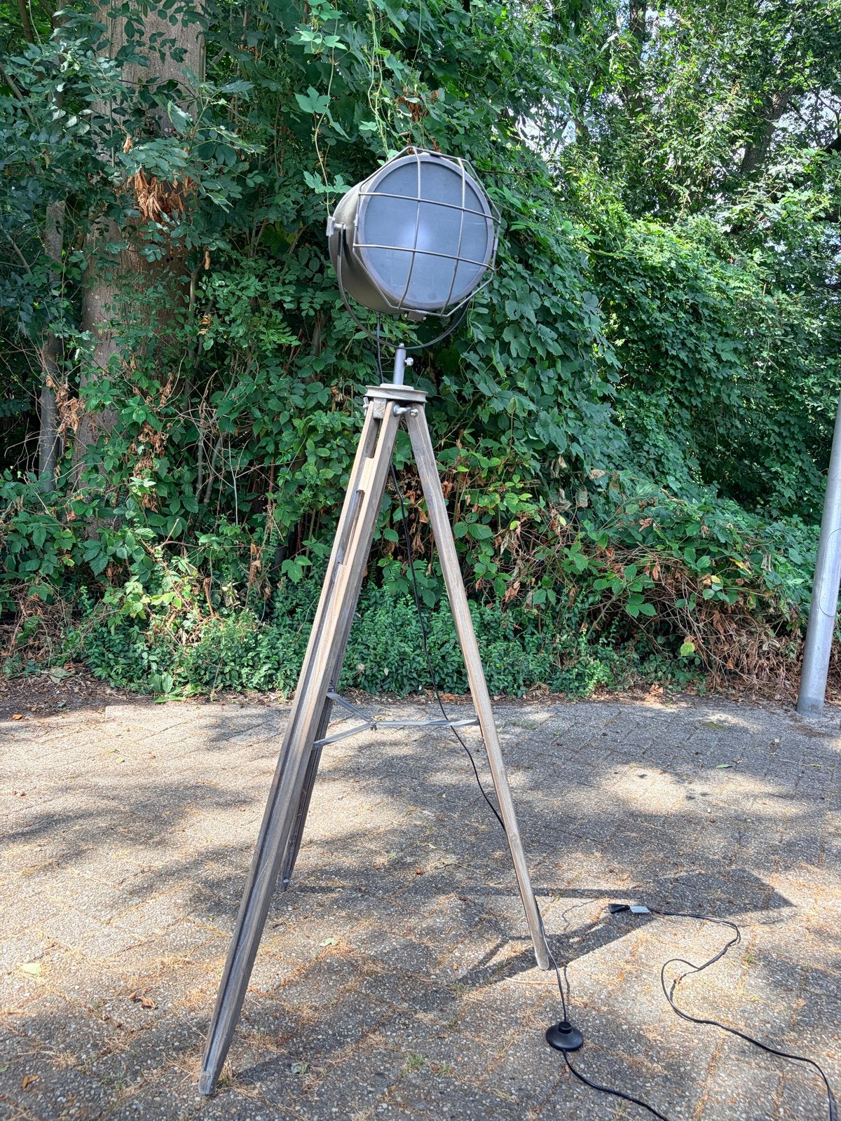 Industriële Vloerlamp met Voetschakelaar, Ophalen, E27 (groot), Zo goed als nieuw, 150 tot 200 cm