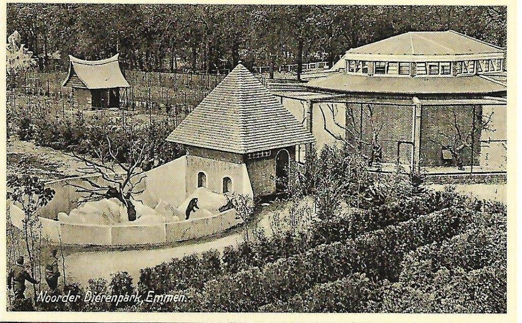 Emmen- -Noorderdierenpark, apenverblijf., Verzenden, 1940 tot 1960, Ongelopen, Drenthe