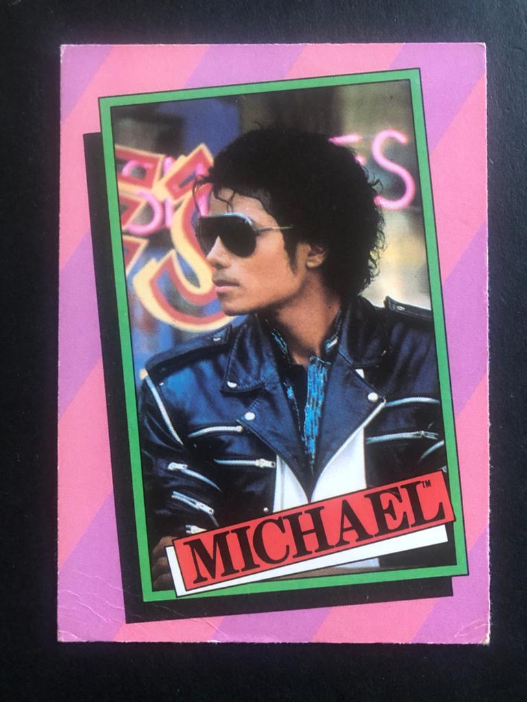 Vintage Michael Jackson Thriller Ruilkaart (1984), Ophalen of Verzenden, Gebruikt, Foto of Kaart