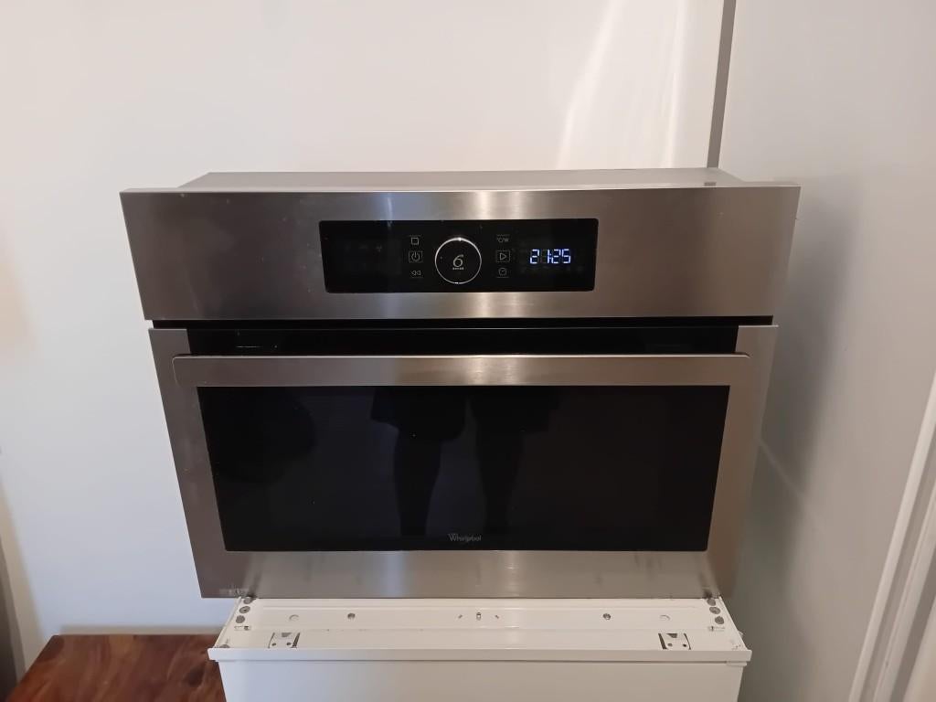Whirlpool 6th Sense - AMW505/IX Inbouw Combi-Magnetron, Ophalen, Combimagnetron, Crisp, Zo goed als nieuw