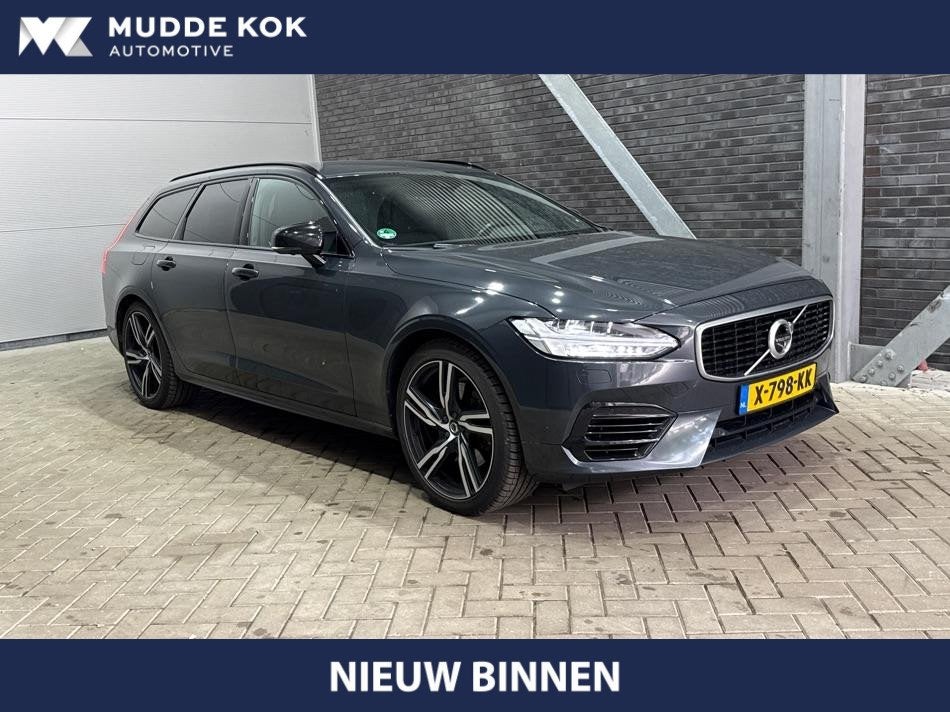 Volvo V90 T8 AWD R-Design | Luchtvering | Harman/Kardon | Tr, Auto's, Volvo, Euro 6, 4 cilinders, 120 €/maand, Vierwielaandrijving