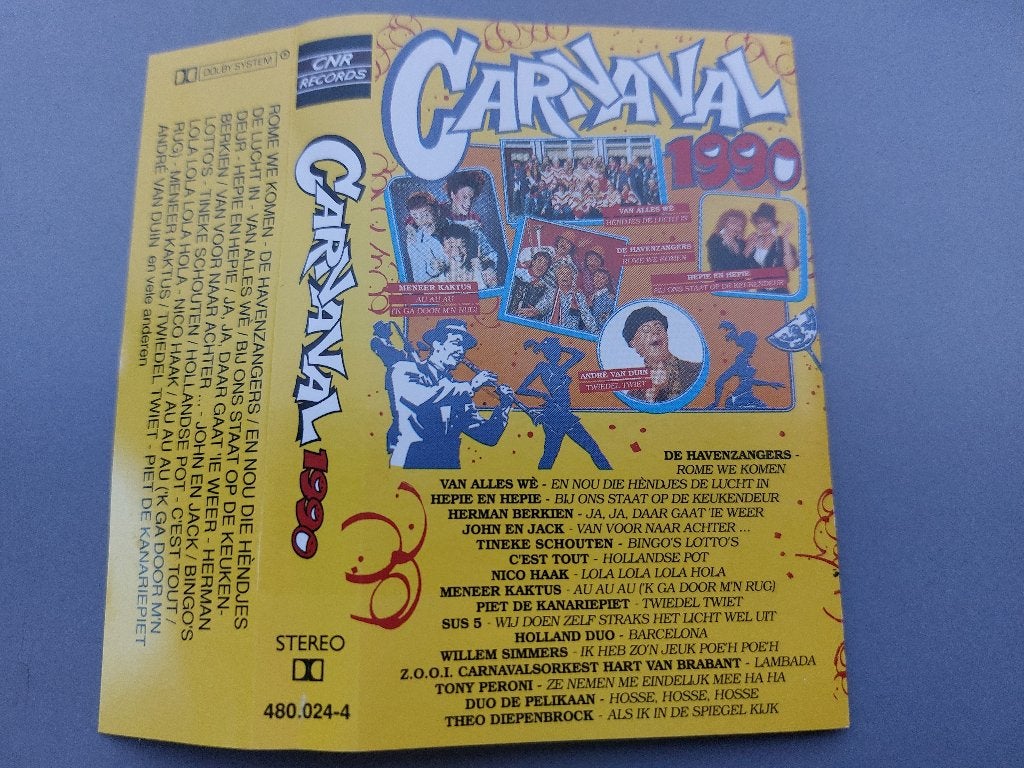 CARNAVAL 1990 (MC), Ophalen of Verzenden, Zo goed als nieuw, Origineel, 1 bandje