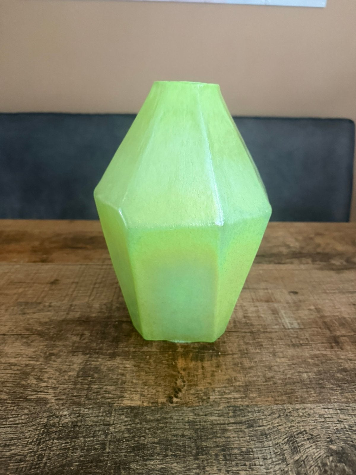Des pots vaas 26 cm hoog, Ophalen of Verzenden, Zo goed als nieuw, Groen, 26 cm