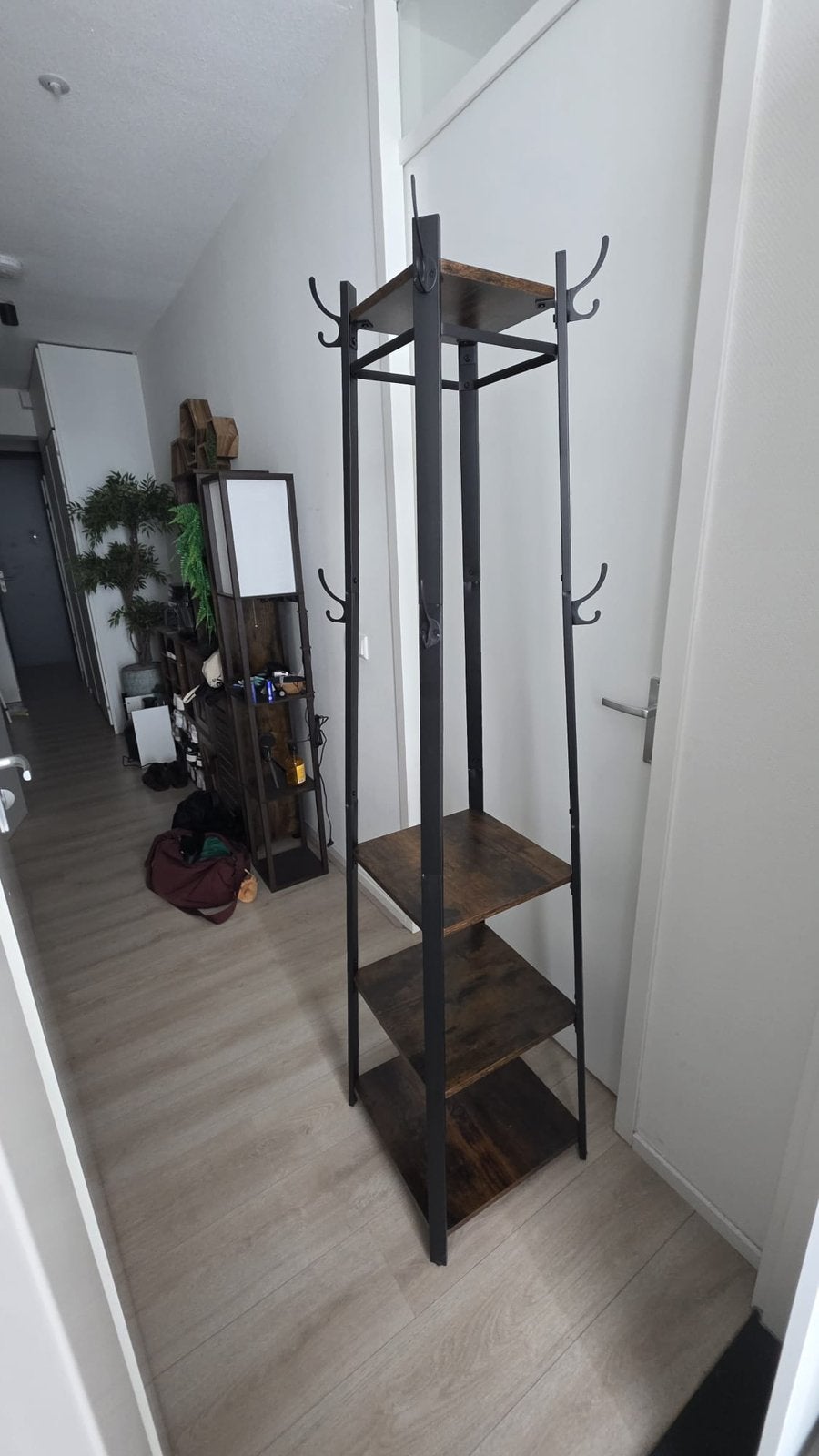 Staande kapstok met planken, industrieel design, Ophalen, Zo goed als nieuw
