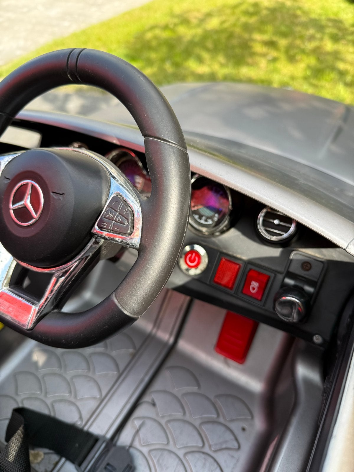 Mercedes SLS AMG Kinderauto Zilver, Ophalen, Gebruikt, Afstandsbediening