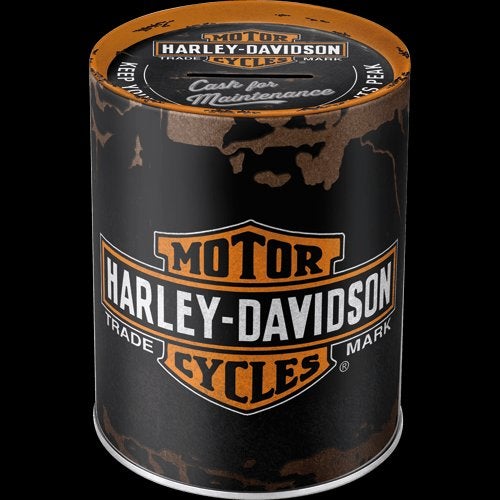 Harley Davidson genuine reclame spaarpot van metaal deco, Ophalen of Verzenden, Nieuw, Auto's